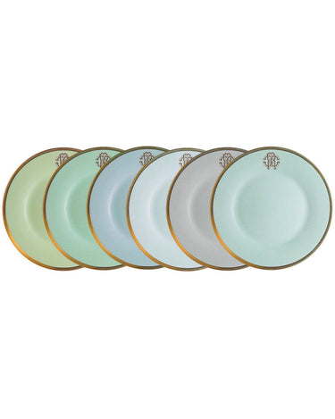 Bread & Butter Plates, Set of 6 by Roberto Cavalli Home in Lizzard Sunrise, view 1