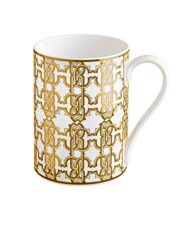 Mug by Roberto Cavalli Home in Monogram Gold, view 1