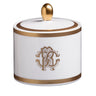 Sugar Pot by Roberto Cavalli Home in Silk Gold, view 1