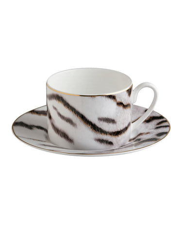 Tea Cups & Saucers, Set of 2 by Roberto Cavalli Home in Tiger, view 1