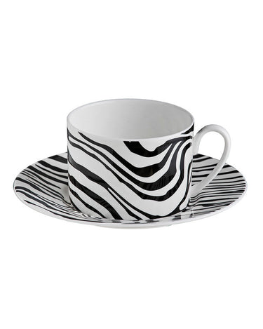 Tea Cups & Saucers, Set of 2 by Roberto Cavalli Home in Zebrage, view 1