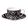 Tea Cups & Saucers, Set of 2 by Roberto Cavalli Home in Zebra, view 1