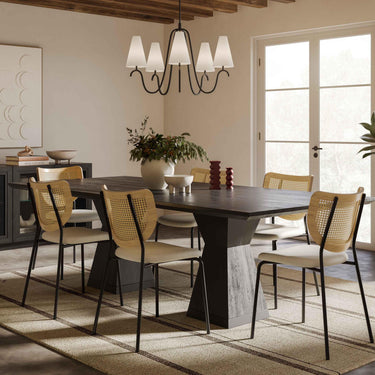 TOV Nolan 98" Wood Rectangular Dining Table, Black option, image 1
