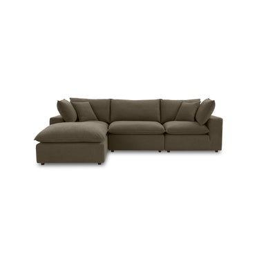 TOV Cali 4-Piece Chocolate Brown Performance Velvet Sectional, image 1