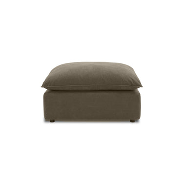TOV Cali Chocolate Brown Performance Velvet Ottoman, image 1