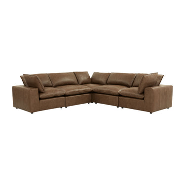 TOV Cali 5-Piece Brown Leather Modular L-Sectional, image 1