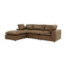 TOV Cali 4-Piece Brown Leather Modular Sectional, image 1