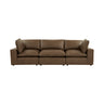 TOV Cali 120" Brown Leather Modular Sofa, image 1
