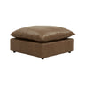 TOV Cali Brown Leather Ottoman, image 1