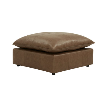 TOV Cali Brown Leather Ottoman, image 1