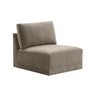 TOV Willow Performance Velvet Modular Armless Chair, Taupe option, image 1