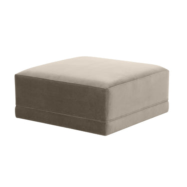 TOV Willow Performance Velvet Modular Ottoman, Taupe option, image 1
