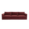 TOV Willow 105" Performance Velvet Modular Sofa, Red option, image 1