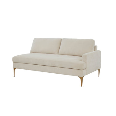 TOV Serena 68" Performance Velvet Modular Loveseat Cream