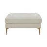 TOV Serena Performance Velvet Ottoman, Cream option, image 1