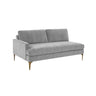 TOV Serena 68" Performance Velvet Modular Loveseat Grey
