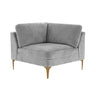TOV Serena Performance Velvet Modular Corner Seat, Grey option, image 1