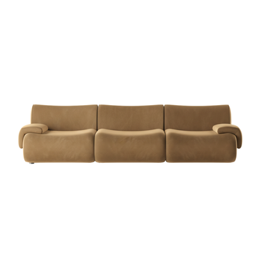 TOV Zenith 116.5" Latte Brown Performance Velvet Modular Sofa, image 1