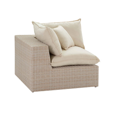 TOV Cali Natural Wicker Outdoor Corner Chair, image 1