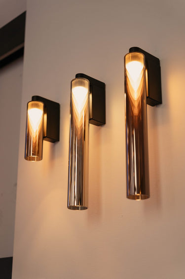 Penta Iconica pendant light with borosilicate glass shade, tall version