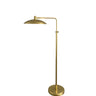 House of Troy Ridgeline natural brass adjustable floor lamp with metal dome shaped shade