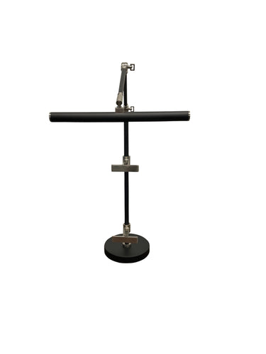 House of Troy River North Easel table lamp black and satin nickel accents LED slimline shade
