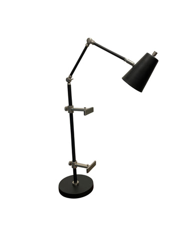 House of Troy River North Easel table lamp black and satin nickel accents spot light shade