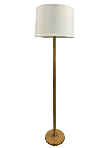 House of Troy Rupert three way floor lamp in Heritage Gold with Antique Brass Accents