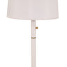 House of Troy Rupert three way table lamp in white with weathered brass accents and USB port
