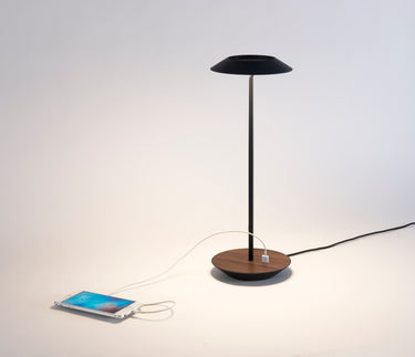 Koncept Royyo Desk Lamp Matte Black Body Oiled Walnut Base Plate