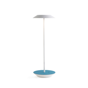 Koncept Royyo Desk Lamp Matte White Body Azure Felt Base Plate