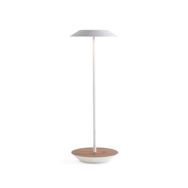 Koncept Royyo Desk Lamp Matte White Body Oiled Walnut Base Plate