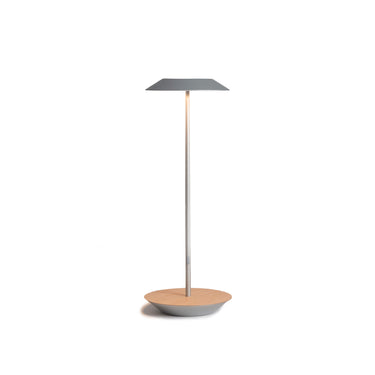 Koncept Royyo Desk Lamp Silver Body White Oak Base Plate