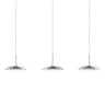 Koncept Royyo Pendant Linear 3 Pendant Chrome Matte White Canopy