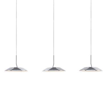 Koncept Royyo Pendant Linear 3 Pendant Chrome Matte White Canopy