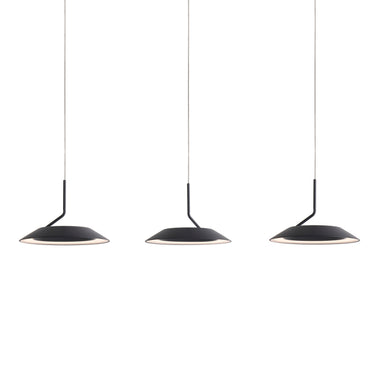 Koncept Royyo Pendant Linear 3 Pendant Matte Black Matte Black Canopy
