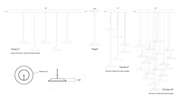 Koncept Royyo Pendant Linear 7 Pendant Matte Black Matte Black Canopy