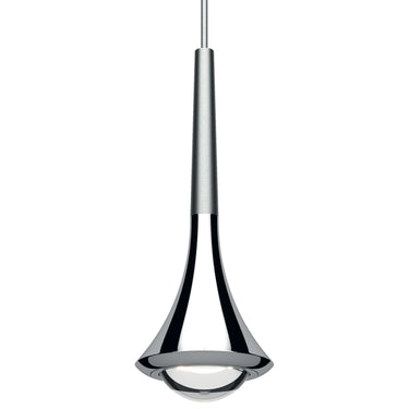 Rain Pendant Light by Lodes in chrome finish with LED convex lens for modern interior lighting