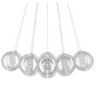 random cloud 14 light adjustable led pendant chandelier by lodes in clear finish