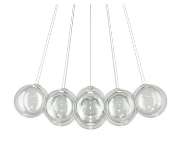 random cloud 14 light adjustable led pendant chandelier by lodes in clear finish