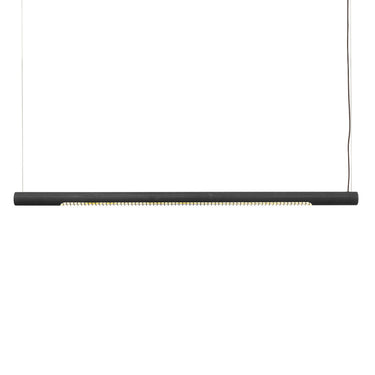 Graypants Roest linear pendant light shown with carbon finish.