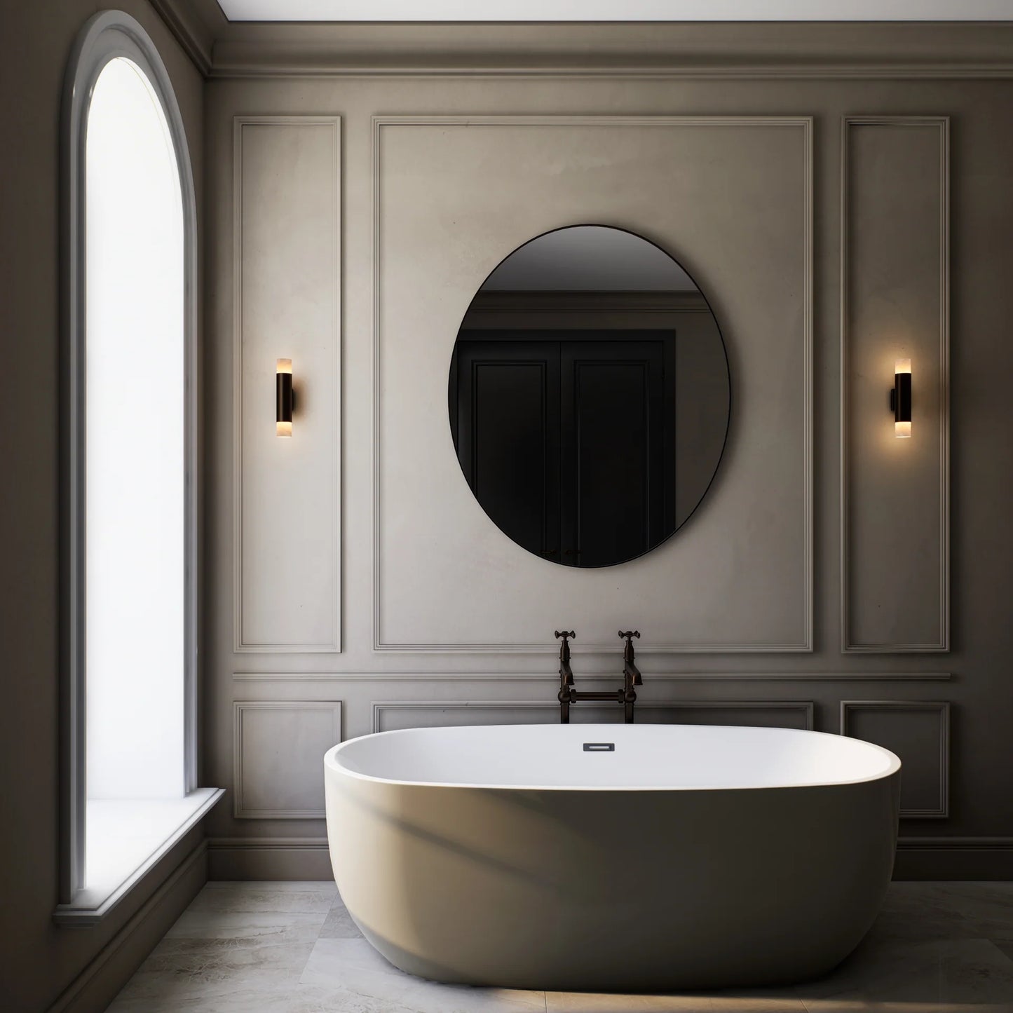 Roma Tall Wall Light by CTO Lighting