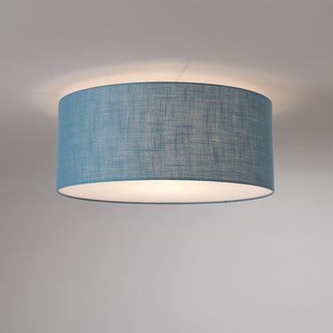 Nova Stretch Flush Mount in Turquoise shade, Weathered Brass body, photo 1