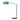 Nova Stretch 87" Arc Floor Lamp in Black, Turquoise shade, photo 6