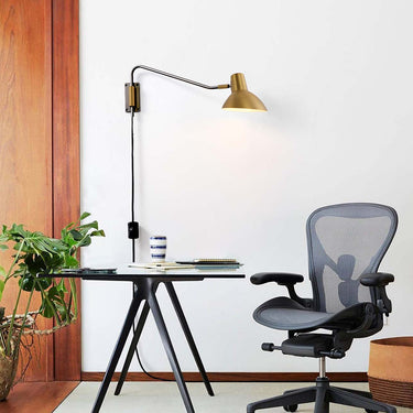 Nova of California Swing Wall Light Brushed Brass