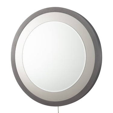 Nova Starfall Vanishing Infinity LED Round Wall Mirror in Gunmetal, photo 1