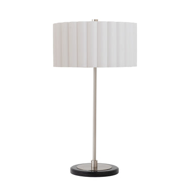 Nova Scallop Slimline Table Lamp, Satin Nickel Base in Default, photo 1
