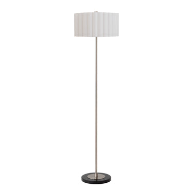 Nova Scallop Slimline Floor Lamp, Satin Nickel Base in Default, photo 1