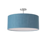 Nova Stretch 22" Semi-Flush Mount in Turquoise shade, Satin Nickel body, photo 1