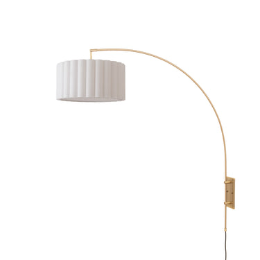 Nova Scallop Wall Mounted Arc Lamp in Weathered Brass, photo 1